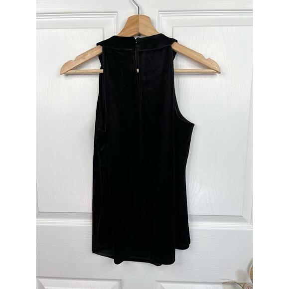 Catherine Malandrino Black Velvet Keyhole Luxe Top Size XS Sleeveless - Picture 3 of 16